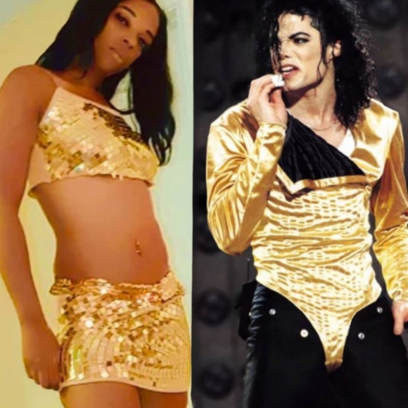 Michael Jackson Inspired Gold 2pc - Picture 4 of 4